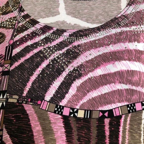 Damee Inc 2 Piece Embellished Jacket & Top Set Pink Animal Print  Women’s Small - Picture 7 of 16